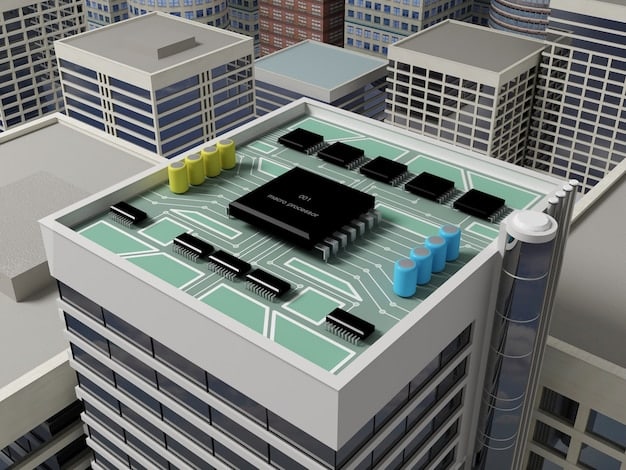 A visual representation of edge computing in a smart city, showing various applications such as smart traffic management, environmental monitoring, and public safety systems. The image highlights the role of edge computing in enhancing urban living.