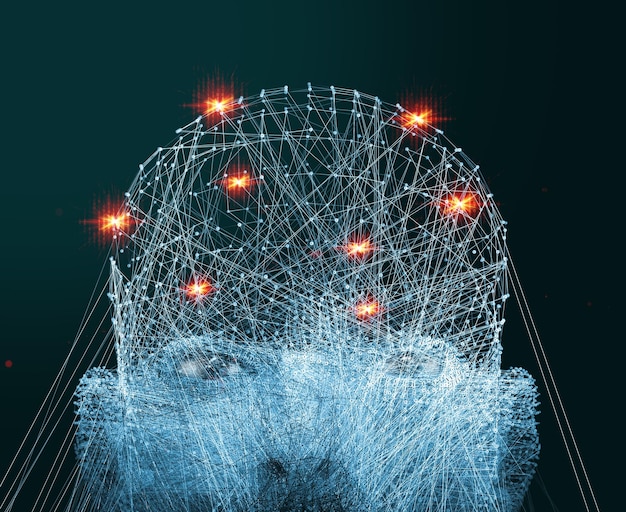A visual representation of artificial intelligence, possibly a network of interconnected nodes or a futuristic-looking AI interface. The image should convey complexity, intelligence, and the potential of AI technology in various applications.