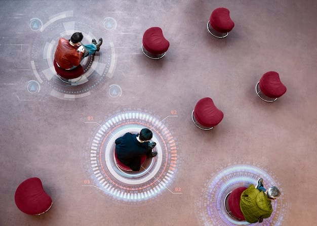 A conceptual image portraying a group of tech leaders in a strategic meeting, centered around a holographic projection of a quantum computer interface, symbolizing the integration of quantum technology into corporate strategy.