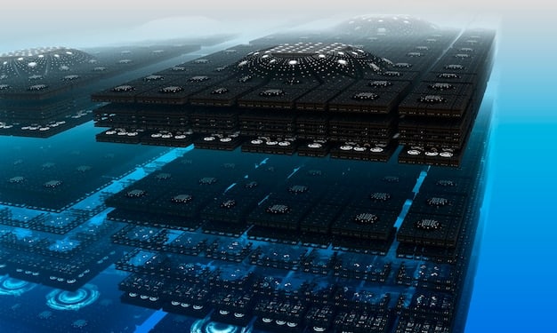 A detailed graphic of a power grid being monitored by an AI system. The AI is depicted as a transparent overlay, analyzing the flow of electricity, identifying potential vulnerabilities, and automatically redirecting power to prevent disruptions. The graphic emphasizes AI's ability to protect critical infrastructure in real time.
