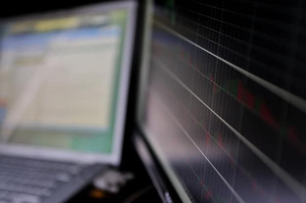 A close-up of a computer screen displaying charts and graphs related to crime statistics, with a diverse group of data analysts working in the background. The image represents the use of data analysis to identify and address cultural biases in the justice system.