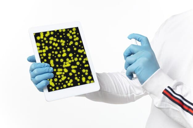 A split image showing a doctor in a lab coat using a gene-editing tool on one side, and a farmer examining genetically modified crops in a field on the other. The image balances medical and agricultural applications of genetic engineering.