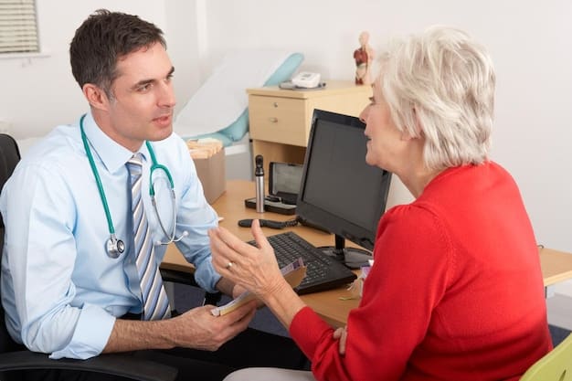 A doctor examining a senior patient, with a family member present, highlighting the need for comprehensive geriatric care.
