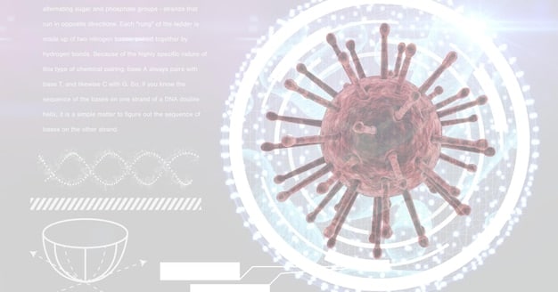 A graphic illustrating the influenza virus structure, highlighting the key antigens used in vaccine development. The image should be scientifically accurate and visually informative.