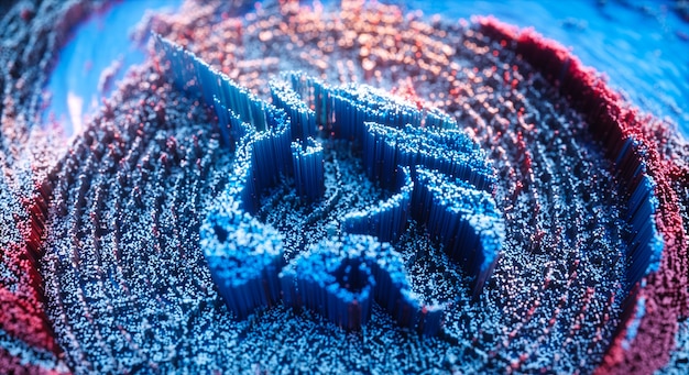 A microscopic image showing the retina of a patient with inherited blindness being treated with CRISPR. The image highlights the precision of the gene-editing process and its potential to restore vision.