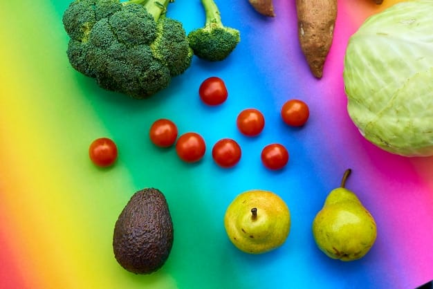 A vibrant display of colorful fruits and vegetables, showcasing a variety of antioxidants and nutrients beneficial for healthy aging, with a focus on the Mediterranean diet's components.