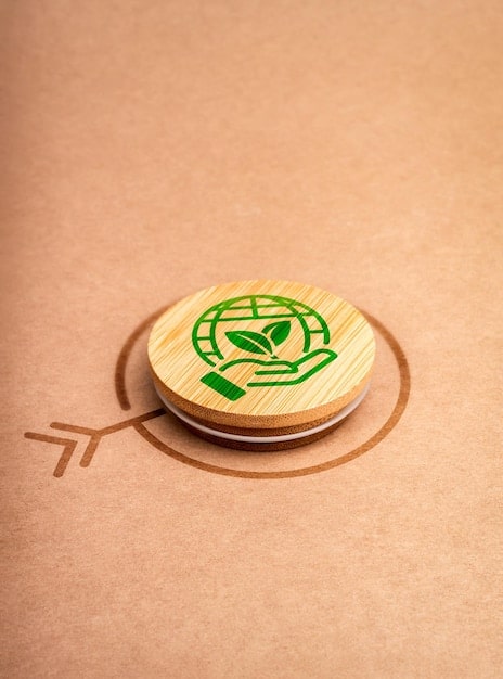 A close-up shot of a product label highlighting eco-friendly certifications, such as USDA Organic, Fair Trade, or Energy Star, emphasizing transparency and reliability.
