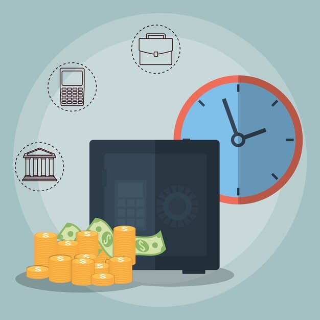 A graphic depicting a ticking clock beside a stack of money, visually representing the limited time available to claim the Employee Retention Tax Credit.