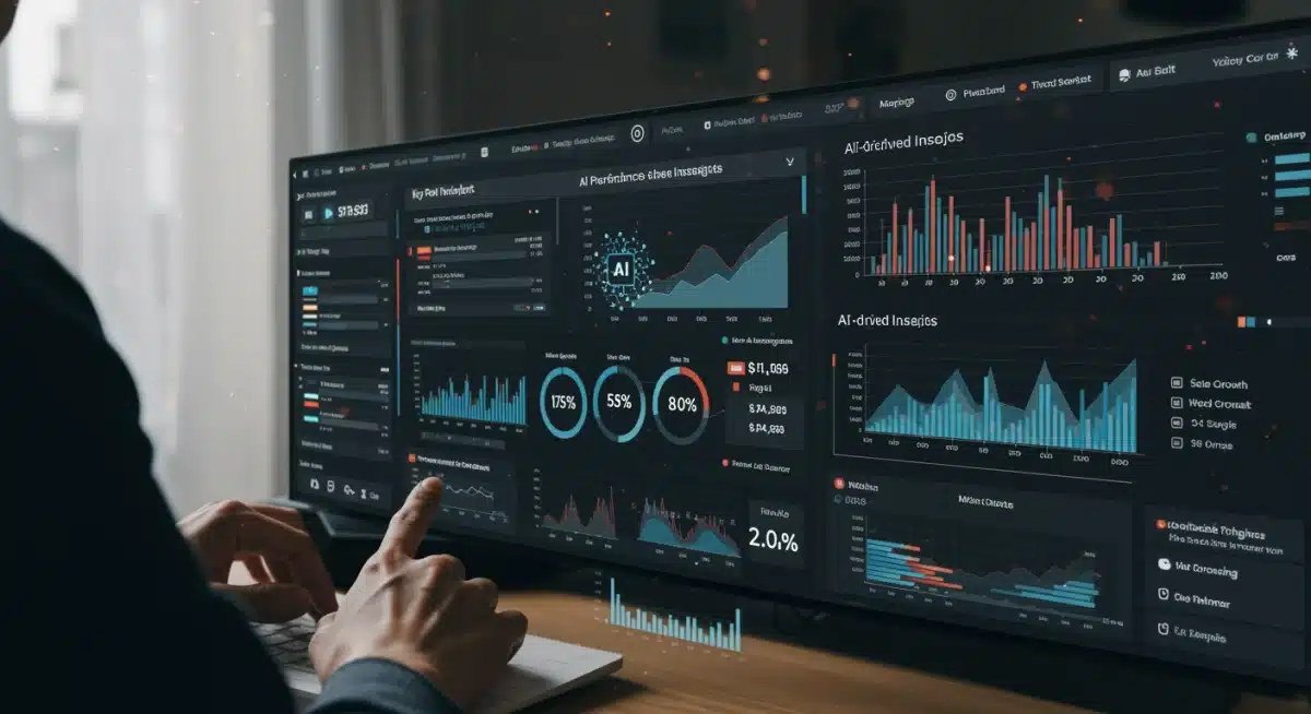 AI-powered dashboard showing business performance metrics
