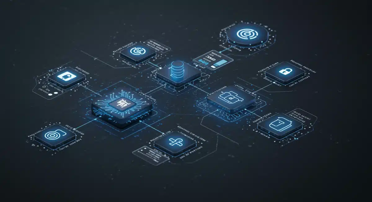 Diagram showing secure data flow and privacy measures in edge AI devices under new US regulations.