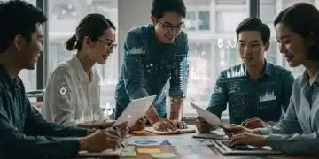 Small business owners using AI tools for efficiency