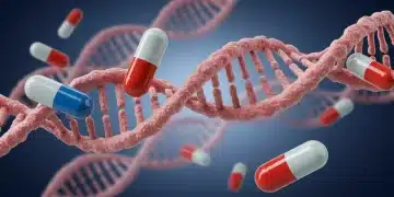 Precision Medicine in Oncology: 4 New U.S. Cancer Treatments DNA helix intertwined with targeted cancer therapy drugs, representing personalized medicine