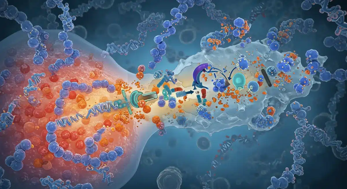 Diagram illustrating mRNA vaccine mechanism in human cells