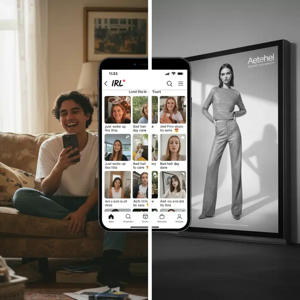 Authenticity vs. curated content in Gen Z's digital consumption.