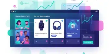 E-commerce personalization dashboard showing customer data and tailored product recommendations