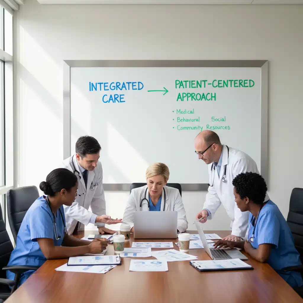 Healthcare professionals collaborating on integrated care plans for opioid use disorder.