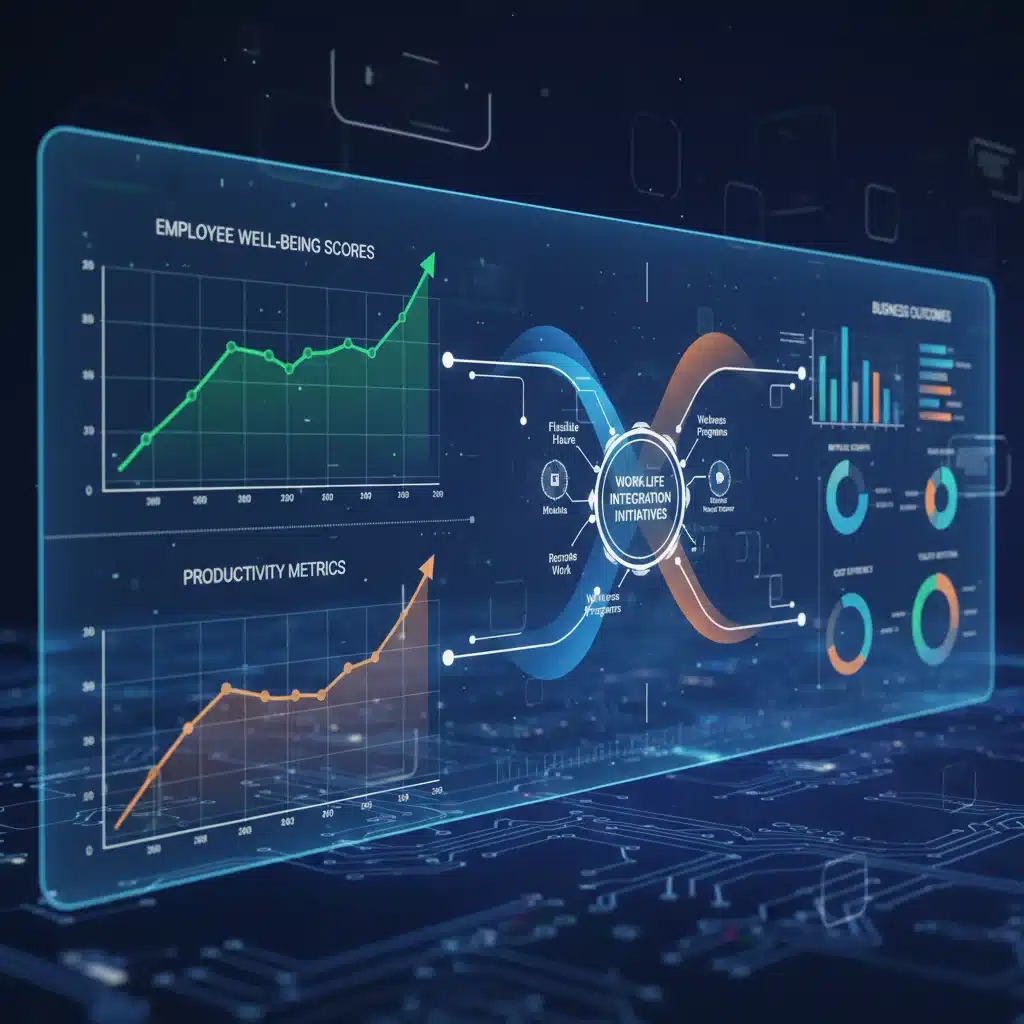 Data visualization of improved employee well-being and productivity
