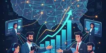 Illustration of creators and businesses collaborating to generate new revenue streams in the digital economy.