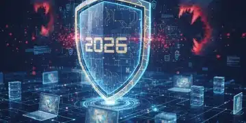 Digital shield protecting enterprise network from cyber threats in 2026