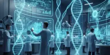 Navigating New FDA Guidelines: 5 Key Changes for Genetic Therapies Impacting US Patients in 2026 Scientists examining genetic data, symbolizing new FDA guidelines for genetic therapies.