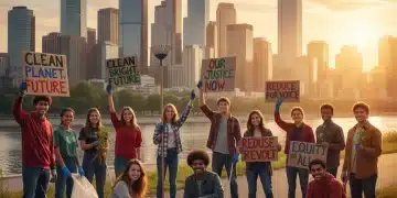 Gen Z actively participating in community service, demonstrating strong social values and a commitment to positive change.