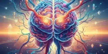 Abstract illustration of a dynamic brain with glowing neural connections, representing neuroplasticity and cognitive enhancement.